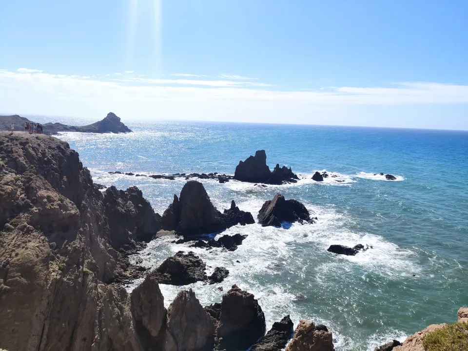 Formaciones rocosas del Arrecife de las Sirenas, en Cabo de Gata, Almería